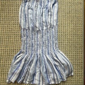 Blue Life strapless smocked dress, size xs